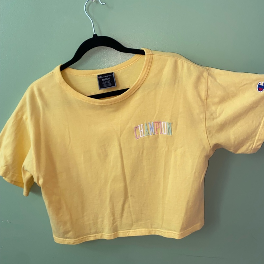 Champion Yellow Crop Top